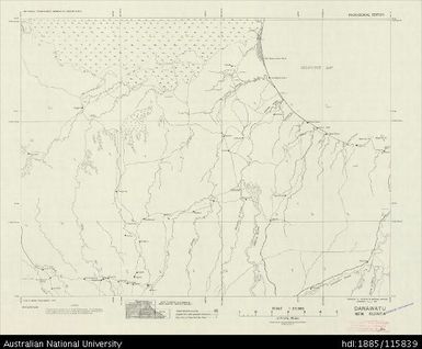 Papua New Guinea, Danawatu, Provisional map, Sheet NMO-55-030, 1956, 1:63 360