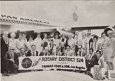 Rotary District 524 in Front of Pan American Plane