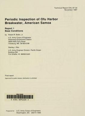 Periodic inspection of Ofu Harbor Breakwater, American Samoa