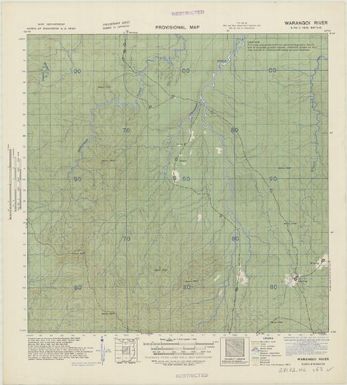 New Britain, provisional map (Warangoi River)