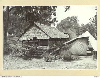 PORT MORESBY, NEW GUINEA, 1944-05-01. THE F BRANCH OFFICERS' MESS AT A & Q BRANCH AREA, HEADQUARTERS NEW GUINEA FORCE