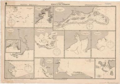 [German nautical charts of German New Guinea, Micronesia, Samoa and Kiautschou]: S-Stiller Ozean. Bismarck Archipel. Häfen von Neu-Pommern. (Sheet 482)