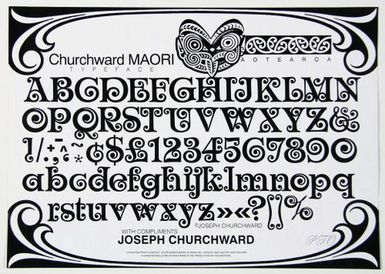 Churchward Maori Typeface Poster