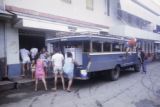 French Polynesia, stove loaded on rural bus in Papeete