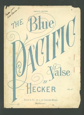 The blue Pacific valse by Hecker.