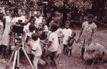 Children excited to see Polaroid photo