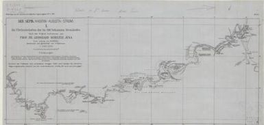 Forschungen im Innern der Insel Neuguinea : (Bericht des Fuhrers uber die wissenschaftlichen Ergebnisse der deutschen Grenzexpedition in das westliche Kaiser-Wilhelmsland 1910): Karte 2. Der Sepik (Kaiserin-Augusta-Strom) I. Die Uferlandschaften des bis 1910 bekannte Stromlaufes... 1:200,000 [Linen copy of first map]