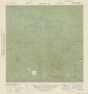Provisional map, northeast New Guinea: Mori West (Sheet Mori West)
