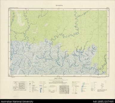 Indonesia, Western New Guinea, Ipoekwa, Series: Nederlands-Nieuw-Guinea, Sheet 19-S, 1956, 1:100 000