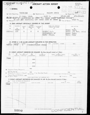 VMSB-331 - ACA Reps Nos 227-228-Air opers against the Marshall Islands on 7/9 & 11/45