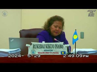 Palau National Congress | 11th OEK, The Senate 4th Day of 14th Special Session