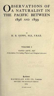 Observations of a naturalist in the Pacific between 1896 and 1899