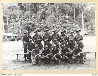 Group portrait of unidentified members of 16 Platoon, D Company, 58/59 Infantry Battalion