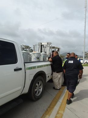 CERT Saipan assisted in transporting the final arrival of transformers.