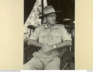 FINSCHHAFEN AREA, NEW GUINEA, 1944-03-21. QX6062 BRIGADIER R.J.H. RISSON, DSO, OBE, CHIEF ENGINEER, HEADQUARTERS, 2ND AUSTRALIAN CORPS