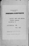 Patrol Reports. West New Britain District, Gasmata, 1953 - 1955
