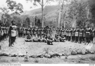 PAPUA NEW GUINEA. MEMBERS OF THE PAPUAN INFANTRY BATTALION. (PHOTO LENT BY HANK NELSON: A.N.U.)