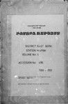Patrol Reports. East Sepik District, Maprik, 1958 - 1959