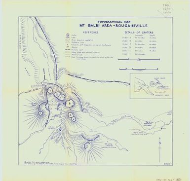 Topographical map Mt. Balbi area - Bougainville / compiled from aerial photographs and drawn by C.D. Branch, March 1963, Vulcanological Observatory, Rabaul