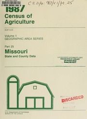 1987 census of agriculture, pt.25-Missouri