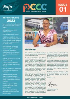 Pacific Climate Change Centre (PCCC) Nafa Newsletter, Issue 01