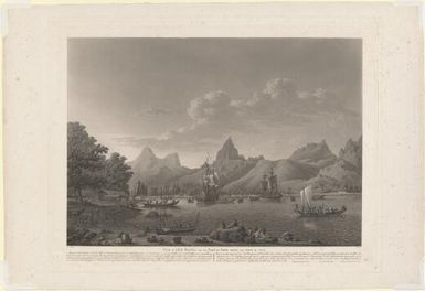 Vue de l'ile Marea, une des iles des Amis dans la mer du Sud / Jas. Clevely, Piringer