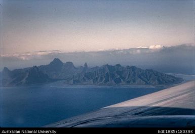 Tahiti - aerial view of island