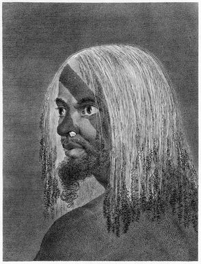 Hodges, William, 1744-1797: Man of the island of Tanna / drawn from nature by W. Hodges ; engrav'd by J Basire London ; [Strahan], 1776
