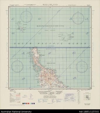 Papua New Guinea, Bougainville, Buka Island, Series: AMS T401, Sheet SB 56-3, 1944, 1:500 000