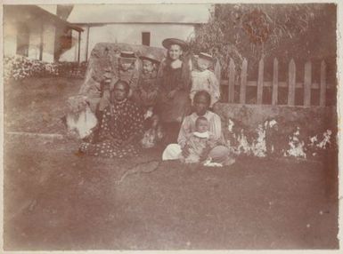 Two women with children. From the album: Cook Islands