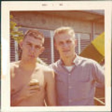 Two soldiers, Brooks and Polston, Japan or Hawaii, 1960s