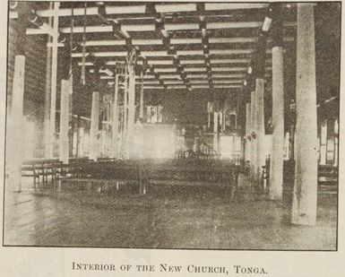 Interior of the new church, Tonga