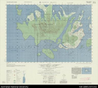 Solomon Islands, Russell Islands, Pavuvu Island, Series: X713, Sheet 7630 IV, 1959, 1:50 000