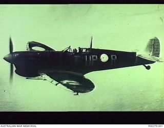 ADMIRALTY ISLANDS, PACIFIC OCEAN. A SPITFIRE FIGHTER OF NO. 79 SQUADRON RAAF. (PHOTOGRAPHER: WILLIAM ROBINSON)