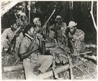 Fijian scouts, Vella Lavella, Solomon Islands