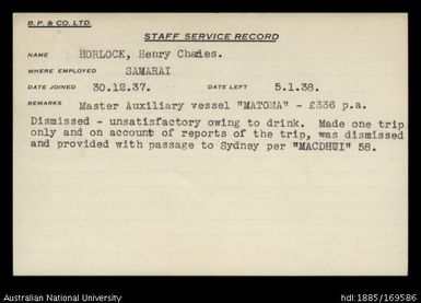 Horlock, Henry Charles