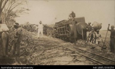 Derailed Passenger Train