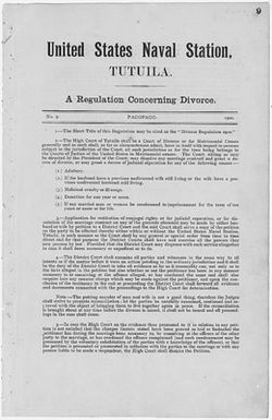 A Regulation Concerning Divorce, Order No. 9, Divorce Regulation 1900