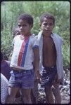 Western Highlands: young boys waiting for food