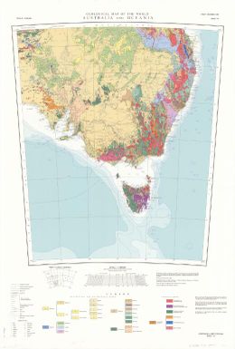 Geological map of the world Australia and Oceania (Sheet 12)