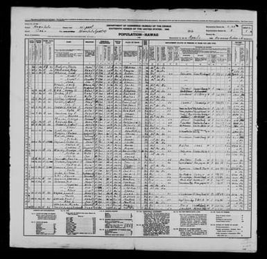 1940 Census Population Schedules - Hawaii - Honolulu County - ED 2-24