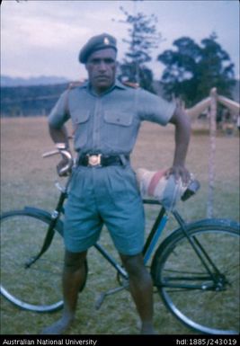 Officer with bicycle