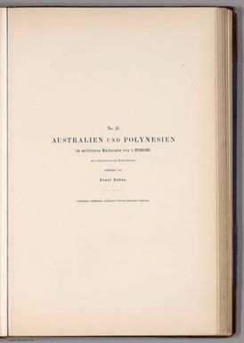(Covers to) No. 51: Australien und Polynesien. im mittleren masstabe von 1:27,000,000. Bearbeitet von Ernst Debes. (to accompany) Neuer Handatlas uber alle Teile der Erde.1899.