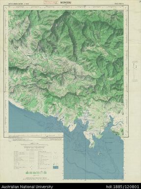 New Caledonia, Moindou, Sheet SF-58-X-4a, 1:50 000