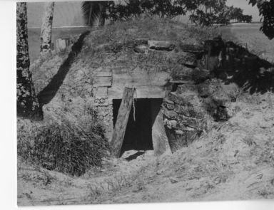 Front of machine gun encampment