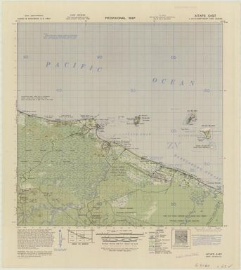 Provisional map, northeast New Guinea: Aitape East (Sheet Aitape East)