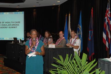 [Assignment: 48-DPA-09-30-08_SOI_K_Isl_Conf_Final] Final day of Insular Areas Health Summit [("The Future of Health Care in the Insular Areas: A Leaders Summit") at the Marriott Hotel in] Honolulu, Hawaii, where Interior Secretary Dirk Kempthorne [joined senior federal health officials and leaders of the U.S. territories and freely associated states to discuss strategies and initiatives for advancing health care in those communinties [48-DPA-09-30-08_SOI_K_Isl_Conf_Final_DOI_0870.JPG]