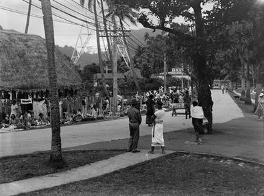 [View of markets on a Pacific island]