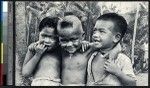 Three Samoan children, Samoa, ca.1900-1930