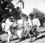 Tafahi sōkē performed on arrival by boat at Falehau.